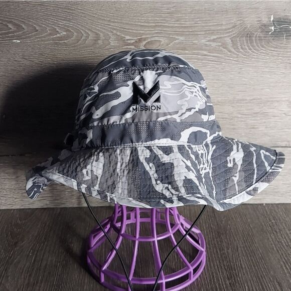 Mission Gray Camo Cooling UPF 50 Bucket Hat - Picture 1 of 7